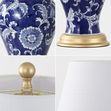 Grace 24" Floral LED Table Lamp - JONATHAN Y